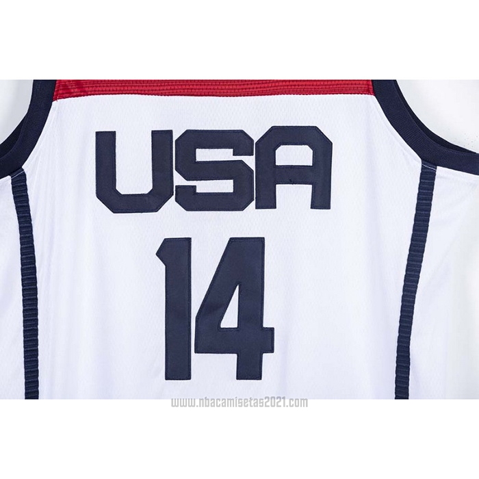 Camiseta USA 2021 Draymond Green #14 Blanco
